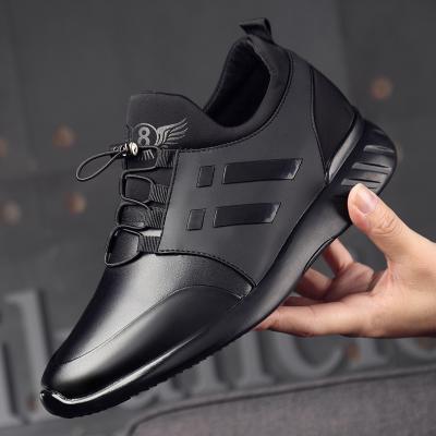 China Height Increasing Hot Selling 4 Inch Men's Elevator Elevating Height Increasing Lift Men's Height Increasing Shoes Black Leather For Men for sale