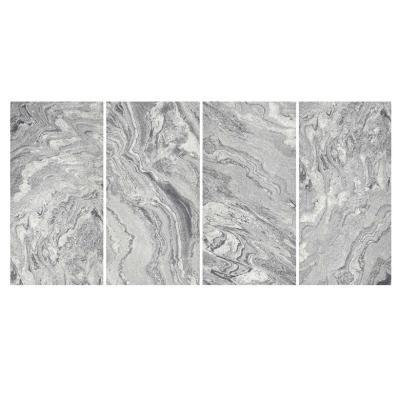 China Elevation Metal Exterior Facade Tiles Glazed Thick Flexible Porcelain Marble Tiles 60x120cm Pillar Cladding Stone Tile for sale