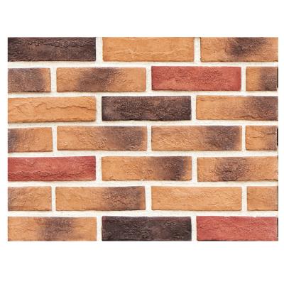 China 22x6cm Mold 22x6cm Rustic Classic Outdoor Decorative Thin Handmade Fireplace Cement Slip Brick Wall Roughing Rustic Red Bricks for sale