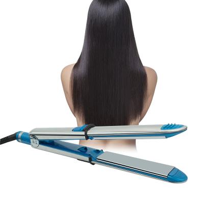 China Car Ceramic Hair Straightener Flat Iron Straighten and Curl Hair Styler Styling Tourmaline 2-in-1 Curling Tool Straightening Iron for sale