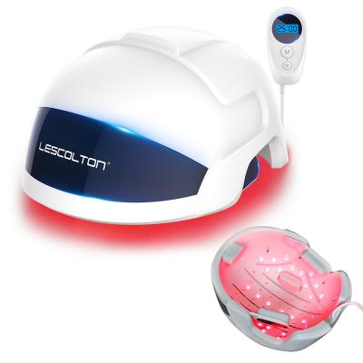 China 4 Modes 2022 New Home Use 650nm Hair Regrowth Cap Device Hair Growth Helmet Red Led Light Gift Box Packed Happy 2KG Laser Therapy Singing for sale