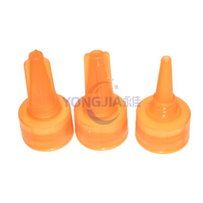 China Non Spill 20mm Twist Plastic Top Cap 24mm Plastic Mouth Cap Glue Pointed Cap for sale