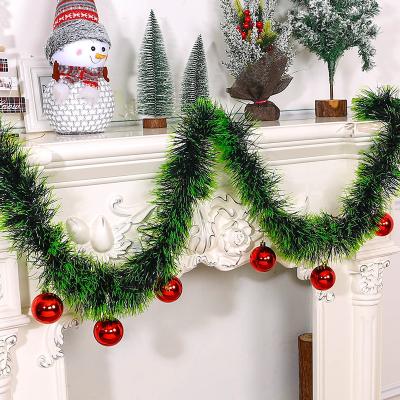 China Natural Hot Sale Customization Amazon Touch Christmas Garland With Balls For Home Artificial Fireplace Christmas Decoration for sale