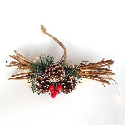 China Christamas Home Decor Christmas Luxury Items Pinecone DIY Christmas Pine Cones Natural Wood Hanging Ornaments For Home Table Decoration for sale