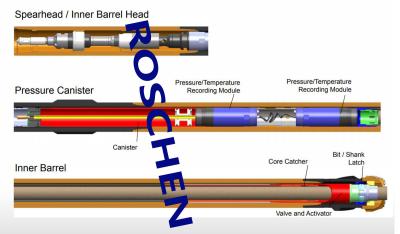 China 7 1/8” Core Barrel , Corpro Core Barrels Coring Tool 4” Size Of Core Sample For Oil Coring Drilling for sale