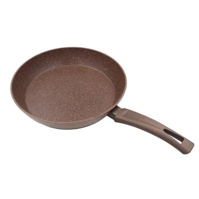 China Nonstick Brown Granite Aluminum Frying Pans Beef Pan Induction Cooker Kitchen Coating Nonstick Cookware for sale