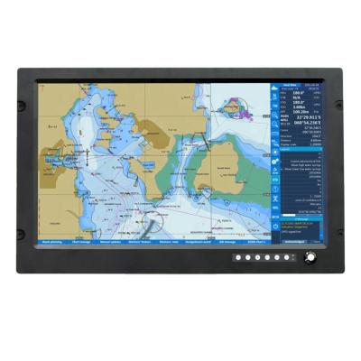 China Marine Electronics Navigation HM-2624 Communication 24 Inch Screen GPS Radar Echo Sonar Fish Finder Monitor LCD Display 24 INCH for sale