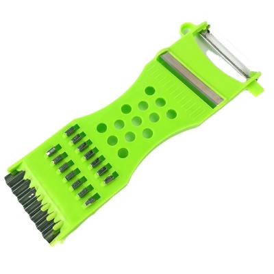 China Sustainable Plastic PP Manual Vegetable Chopper Julienne Slicer Strainer Vegetable Grater for sale