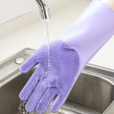 China Dish Washing Cleaning Gloves Silicone Multifunctional Magic Dish Washing Gloves For Kitchen Household Silicone Washing for sale