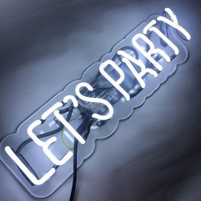 China residential neon sign custom flex led light acrylic sign board oem factory china suppliers let us party neon light for sale