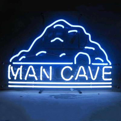 China Neon Sign Glass Wall Buildings Mancave Neon Lamp Man Cave Neon Light Clock OEM Factory China Supplier for sale