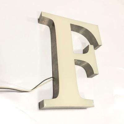 China Buildings OEM China Factory Leads Resin Letters Metal Frame 3d Company Logo Led Neon Light Signs Customs Lead Neon Sign E for sale