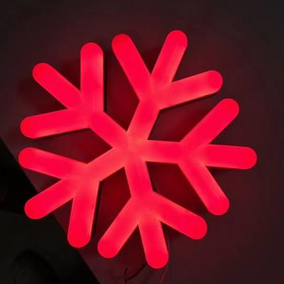 China Retail store led logo letter snowflake led neon light 3d company back logo resin letters with metal frame led neon light signs for sale