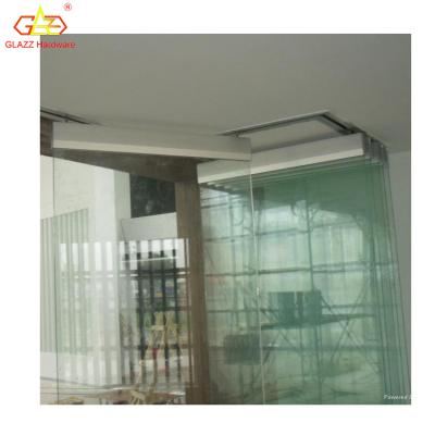 China Modern custom free design interiior frameless glass folding door system for sale