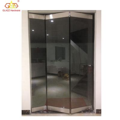 China Factory Price Modern Frameless Folding Door System Glass Door Hardware Bifold Accessories for sale