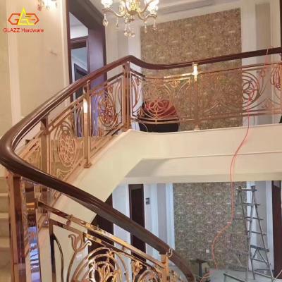 China Luxury Luxury Carved Aluminum Handrail And Balustrade For Stairs for sale