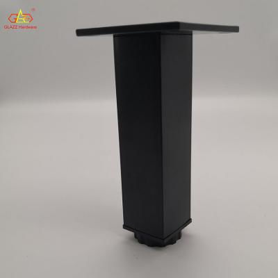 China Modern High Quality Black Aluminum Material Furniture Hardware Furniture Leg Sofa Leg for sale