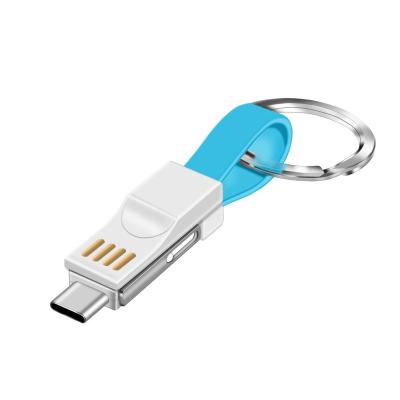 China Speed ​​Dynamics Muti-USB 13CM Magnet Fast Charging Micro USB Type C Cable For Cable For Samsung 2A Mini Keychain Charger Charging Cables for sale