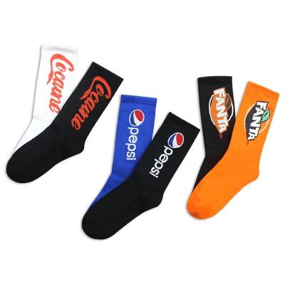 China Sports Dynamics Hotsale Custom Logo Ranks Design Fashion Woman Pepsi Cotton Thickened Crew Stocking Men's Socks Unisex Socks for sale