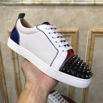 China Fashion Trend Quality Designer Brand Rivets Dress Shoes And Oxfords Red Bottom Luxury Shoes Best With Box Shoes For Man for sale