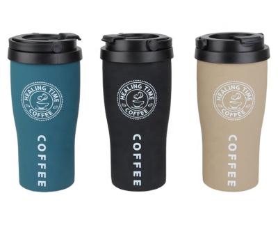 China Custom Coffee Mug Western Stainless Steel Logo Hot Sale Coffee 650ml Travel Mug With Flip Cover for sale