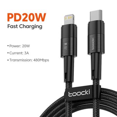 China Fast Charging Player USB-C USB C C Male MP3/MP4 To 8 Pin Lightning Male PD Cable 1M for sale