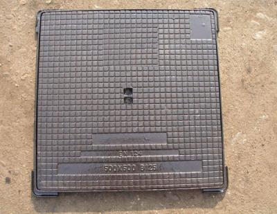 China Grid And Frame Ductile Class B125 Machinery Iron Manhole Covers Solid Top 500x500 for sale