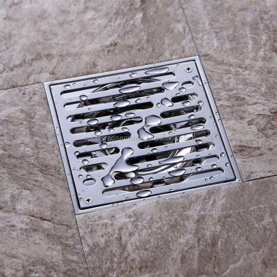 China 304 Stainless Steel Floor Drainer 150*150mm Shower Floor Drain Grate, Chrome for sale