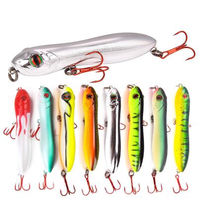 China ABS Bait Topwater Snakehead Pencil Lures Artificial Sea Tackle Products 100mm/15.6g Freshwater 8 Colors for sale