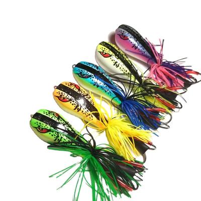 China ABS Plastic Snap Frog Fishing Lures High Quality Bass Bait Snakehead Lure Topwater Fishing Tackle 90mm 10g Simulation Frog Hard Lure for sale