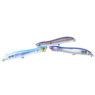 China ABS Hard Plastic Snap Fishing Lure 12cm 17.8g Float Snakehead Topwater Snap Bait Walk Shimmy Bass Lure Dog Rattle for sale