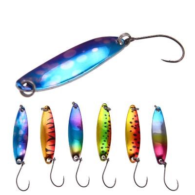 China Metal Spoon Hard Fishing Lure.3.5g/5g Artificial Wobblers For Trout Bass Pike Trolling Spoon for sale