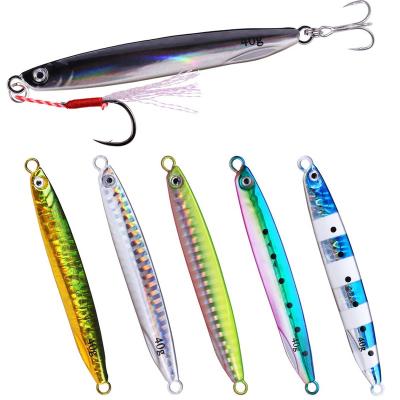 China Lead Super Slim Metal DRAGER Metal Casting Jig 7G 10G 21G 30G 40G Shore Drag Cast Spoon Fishing Lure Bait Casting Artificial Tackle for sale