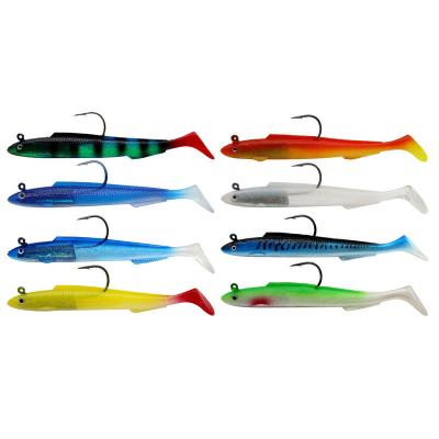 China Hot Sale 15cm30g Baits Fish T Ail Lead Head Hook Soft Fishing Lures In Saltwater T-1 for sale