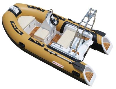 China Fiberglass SAILSKI Rigid Inflatable Boat RIB Boat 3.6m/12ft with 25hp or 30hp outboard SAIL motor for sale