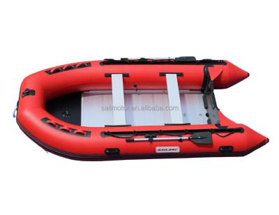 China PVC SAILSKI 4.3m /14ft inflatable boat for 8 person, aluminum floor, outboards 30hp for sale