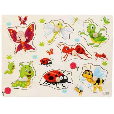 China Developmental Factory Supply Cartoon Model Non-Toxic Game Shapes Wooden Puzzle For Kid for sale