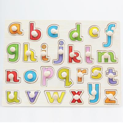 China High Quality Non-Toxic Children's Toy Letter Number Baby Wooden Educational Puzzle for Toddler for sale