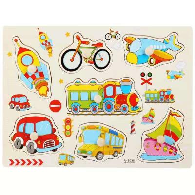 China Non-toxic Hot Selling Toy Cartoon Pattern Safe Wooden Children's Educational Puzzle For Children for sale