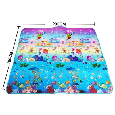 China Toy Hot Sale Children's Soft Cartoon Mat Foam Baby Play Mat Crawling Mat Double Surface Foldable Carpet for sale