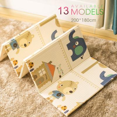 China Wholesale Eco-friendly Cartoon Child Foldable Blanket Puzzle Early Education Baby XPE Protective Blanket Infant Waterproof Kids Play Crawling Mat for sale