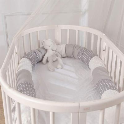 China Factory Supply Cotton Dust Proof Safety Breathable Baby Crib Folding Edge Pillow Cushion Bed Barrier Bumper for sale