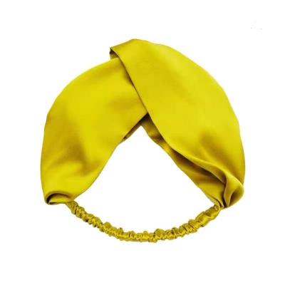 China High quality and fashion beautiful women 100% silk soft elastic headbands for sale