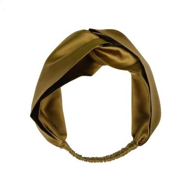 China High quality and fashion beautiful women 100% silk sports elastic headbands for sale