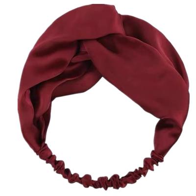 China High quality and fashion handmade elastic headbands of beautiful women 100% silk for sale