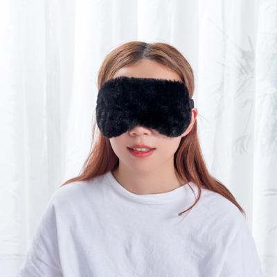 China Dark Circles Wholesale Premium Comfortable 100% Polyester Velvet Sleep Eye Mask Cover for sale