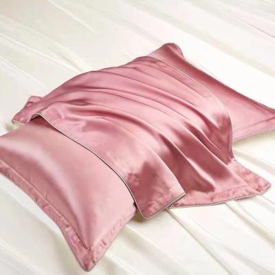 China Non-Toxic Superb Satin Pillowcase Pillow Case For Red Hair And Skin Navy Summer Sleep Cushion Cover for sale