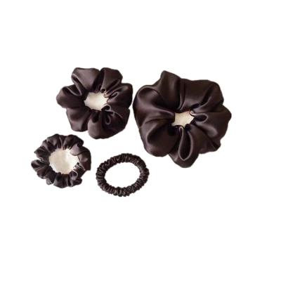 China High Quality And Beautiful Fashion Women Fashoin 100% Silk Scrunchies For Ponytail Holder for sale