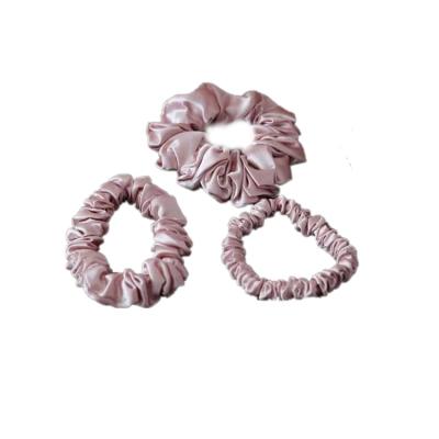 China High Quality and Beautiful Fashion Women's 100% Silk Hair Scrunchies for Ponytail Holder for sale