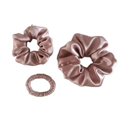 China High Quality And Beautiful Fashion Women Fashoin 100% Silk Scrunchies For Ponytail Holder for sale